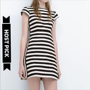 Host Pick✨Zara Trafaluc Black/White Stripe Dress